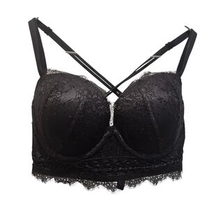 Victoria's Secret Black Size 32DD Multi Way Very Sexy Lace Corset Bra